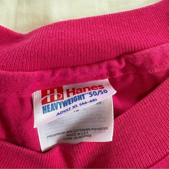Vintage 90s hot pink butterfly heart nature tee size XL - Picture 6 of 8